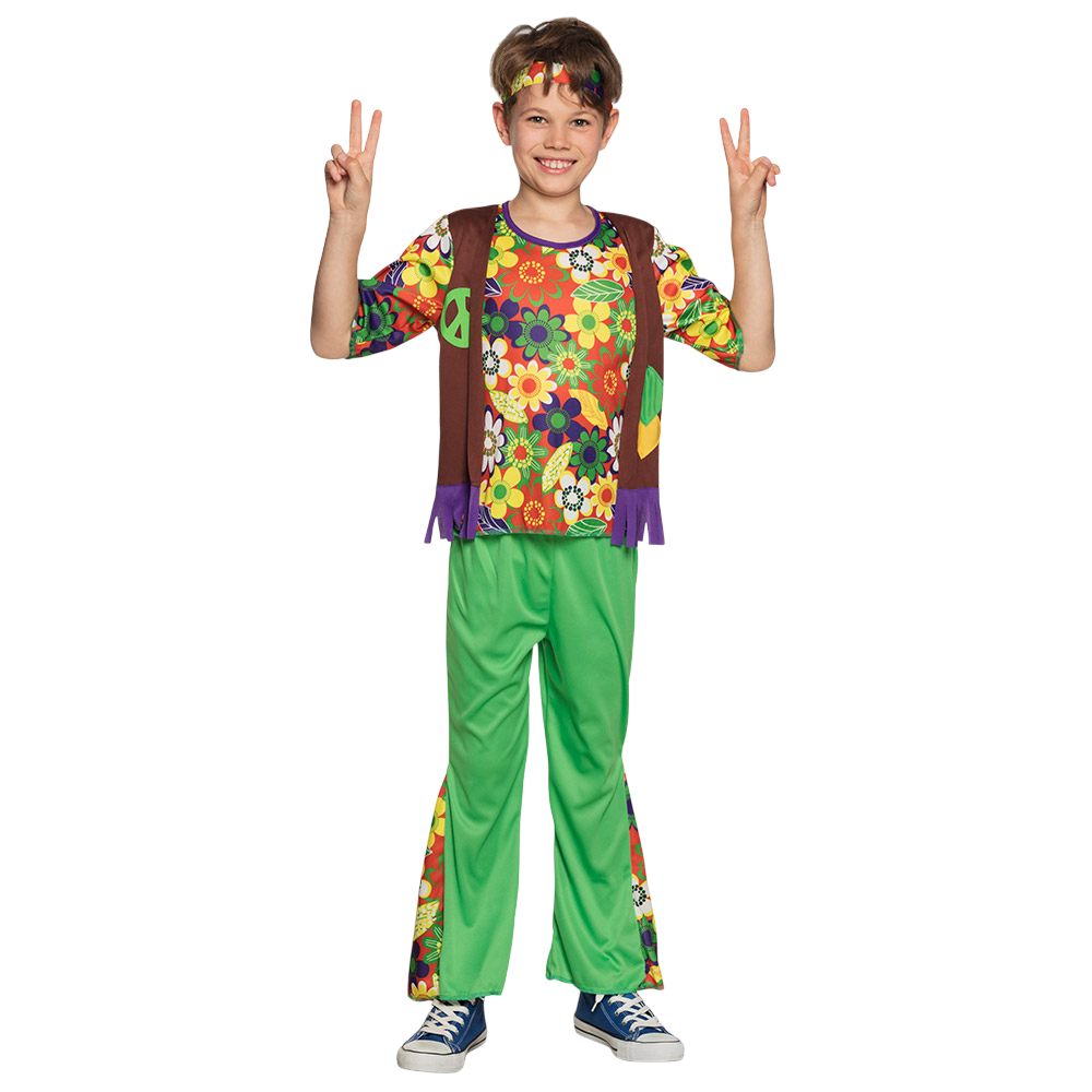 Travestimento da fiore hippie per ragazzi - 4-6 anni