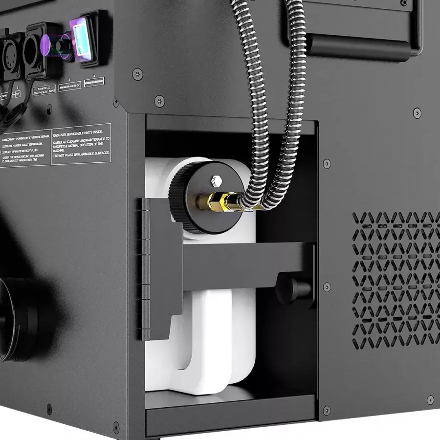 NOVA FOG JET - Macchina della nebbia EFFETTO CO2, IP65 + LED 24x9W - Proiezione 15 metri