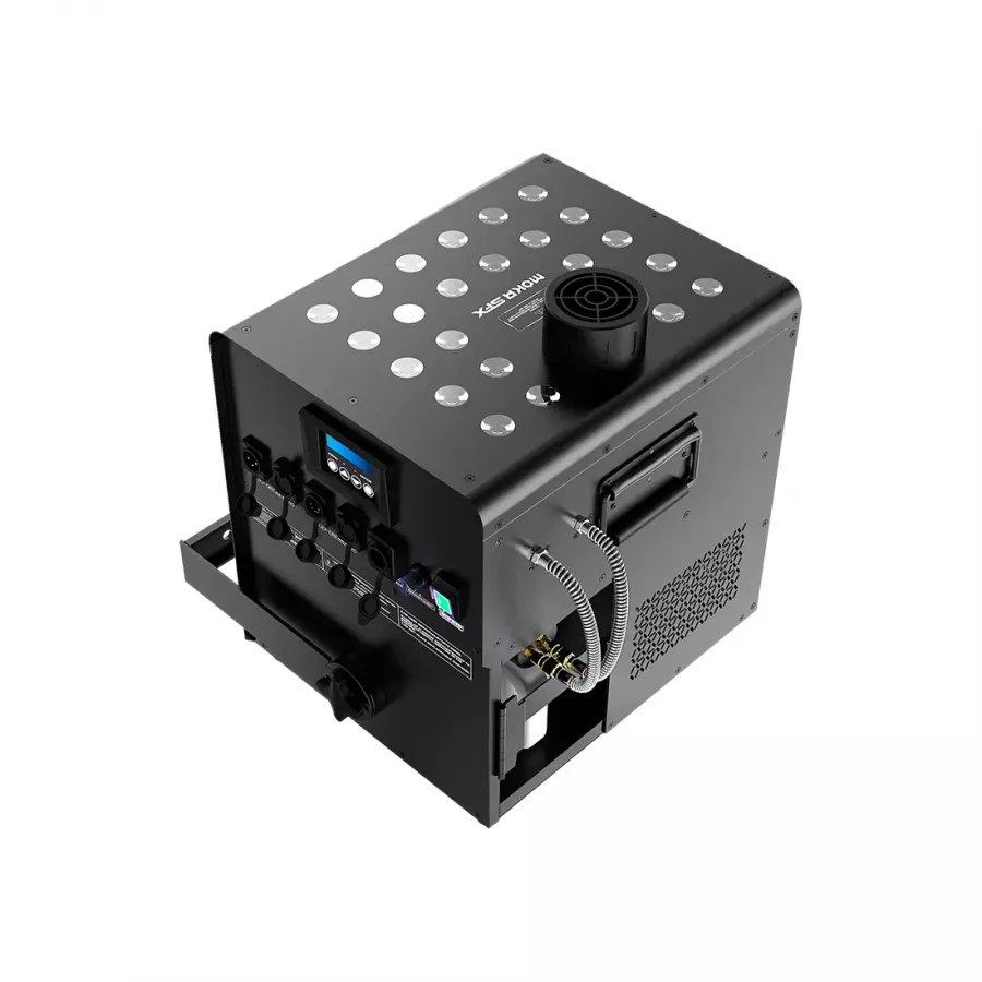 NOVA FOG JET - Macchina della nebbia EFFETTO CO2, IP65 + LED 24x9W - Proiezione 15 metri