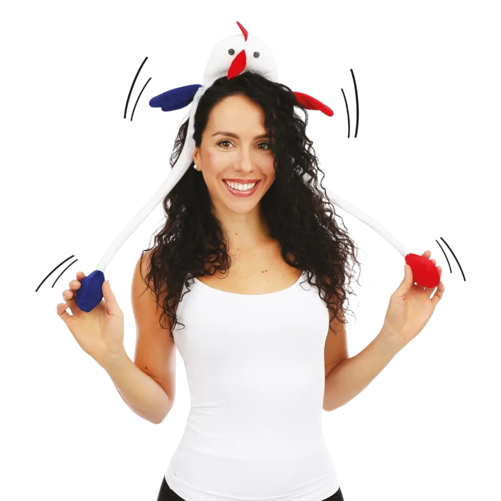 Fascia Coq Animé - blu, bianco, rosso - Supporter Francia