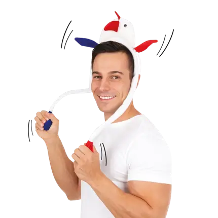 Fascia Coq Animé - blu, bianco, rosso - Supporter Francia