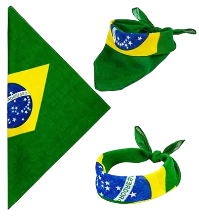 Bandana Brasile 55 cm in cotone - Supporter e costume