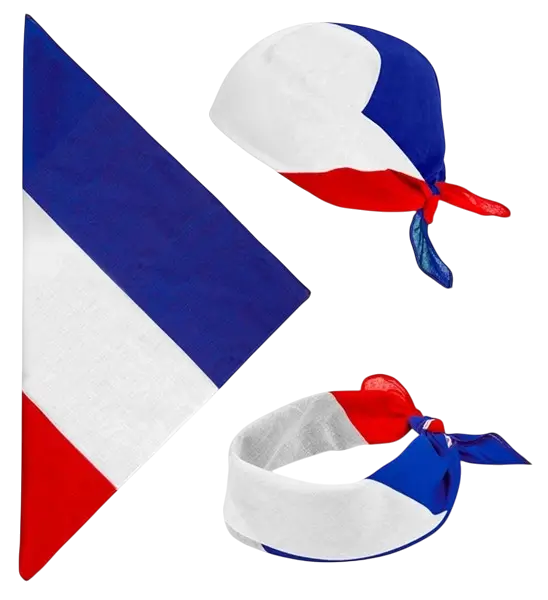 Bandana Francia 55 cm in cotone - Supporter e costume