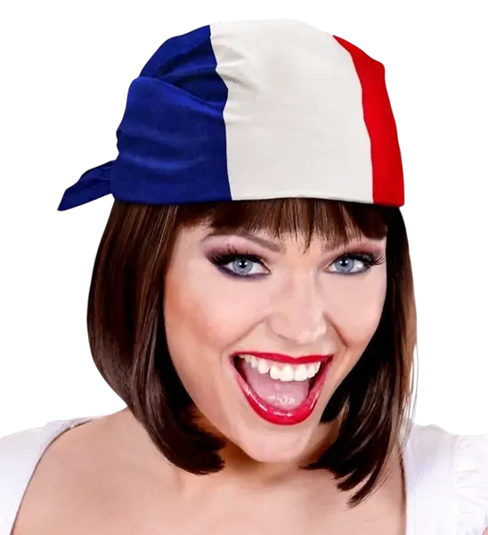 Bandana Francia 55 cm in cotone - Supporter e costume