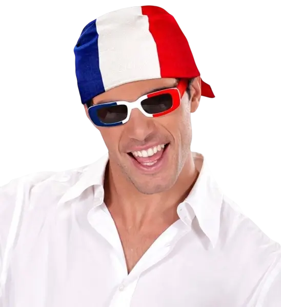 Bandana Francia 55 cm in cotone - Supporter e costume