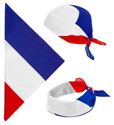 Bandana Francia 55 cm in cotone - Supporter e costume