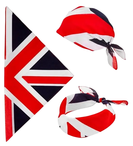 Bandana Gran Bretagna 55 cm in cotone - Supporter e costumi