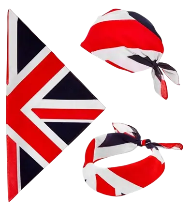 Bandana Gran Bretagna 55 cm in cotone - Supporter e costumi