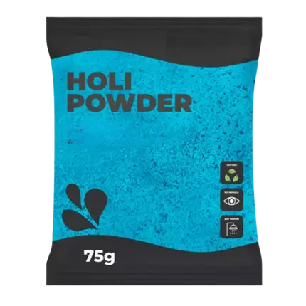 Polvere Holi BLU - Confezione da 75 grammi