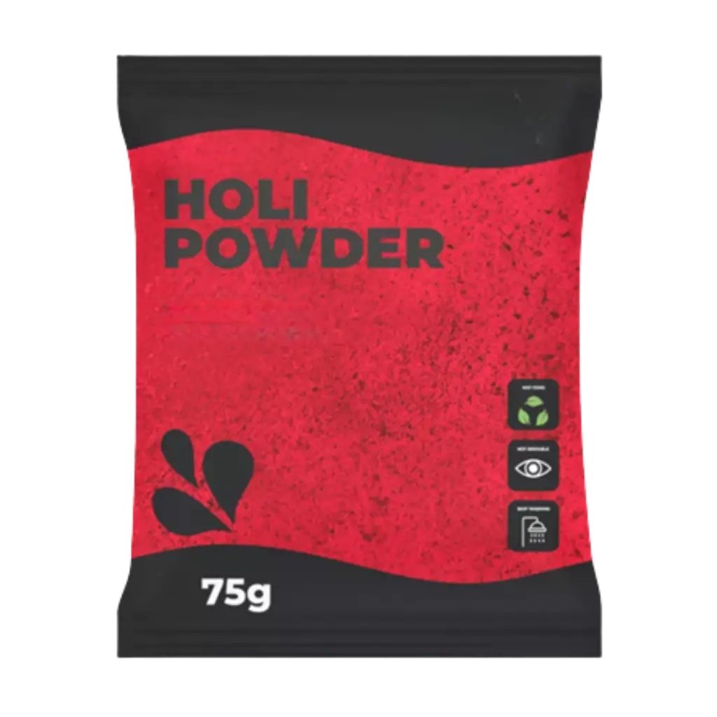 Polvere Holi ROSSA - Bustina da 75 grammi