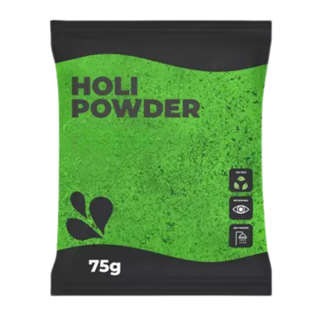 Polvere Holi VERDE - Bustina da 75 grammi