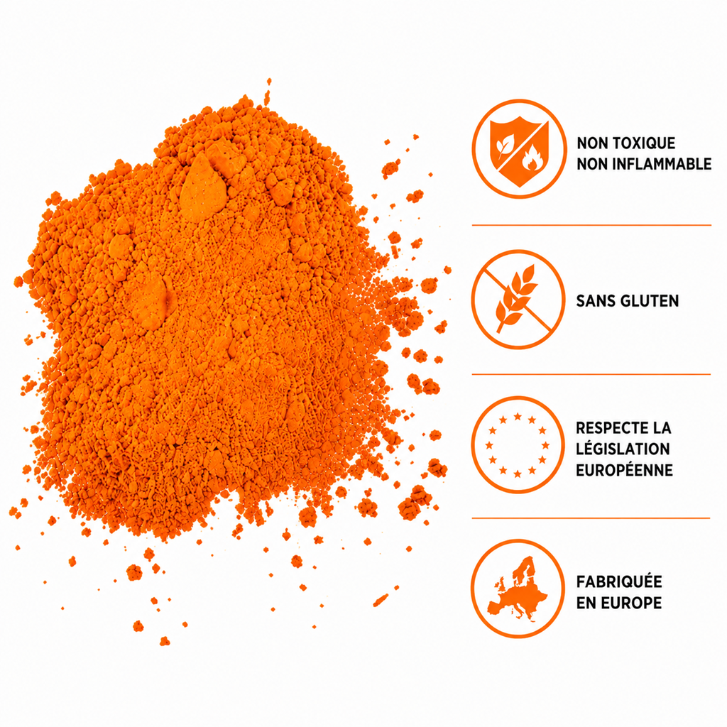 Polvere Holi ARANCIONE - Confezione da 75 grammi