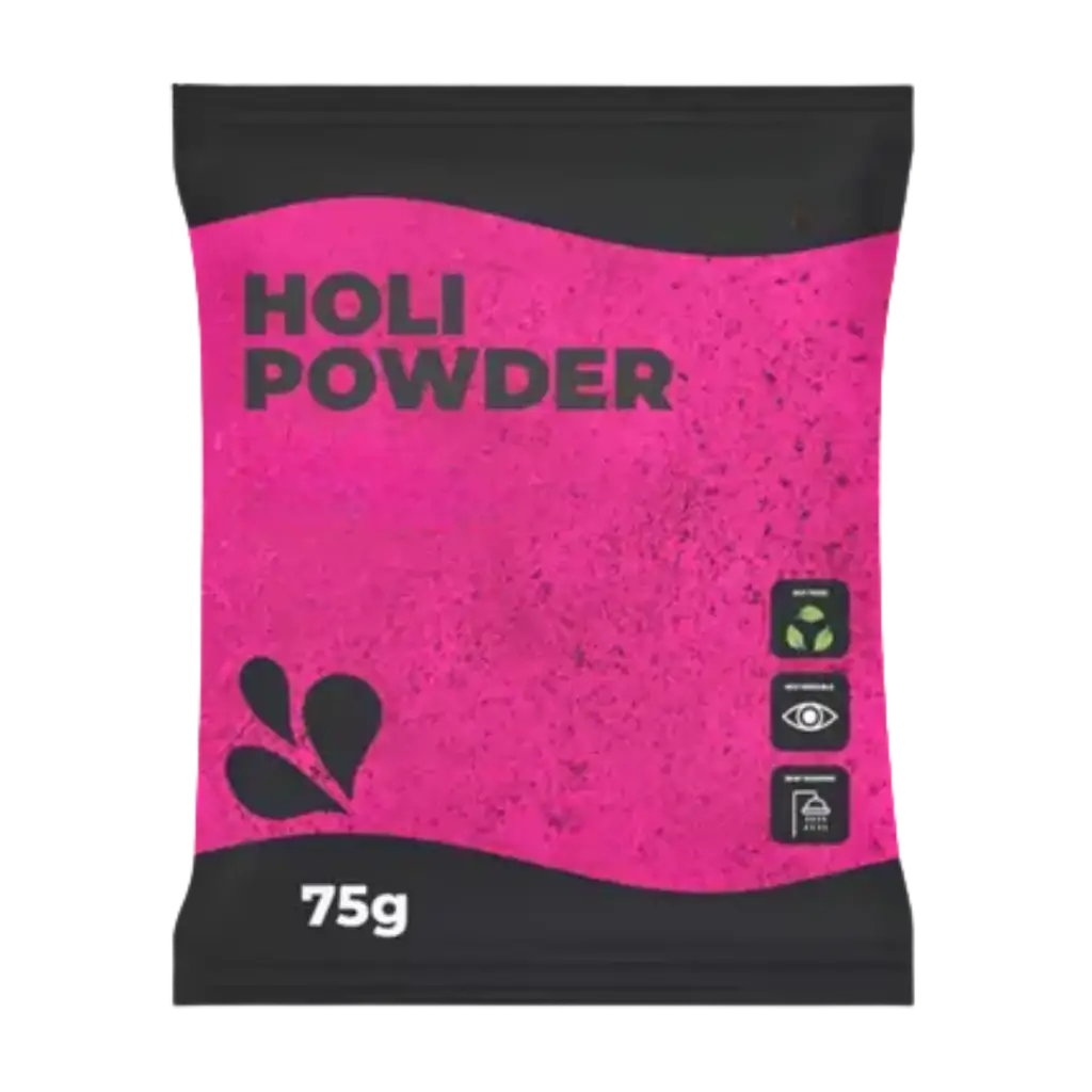 Polvere Holi ROSA - Confezione da 75 grammi