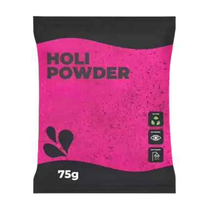 Polvere Holi ROSA - Confezione da 75 grammi
