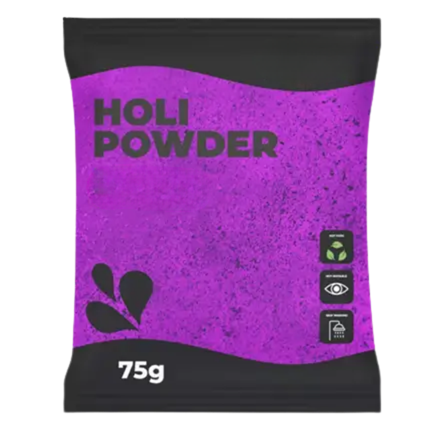 Polvere Holi VIOLA - Bustina da 75 grammi