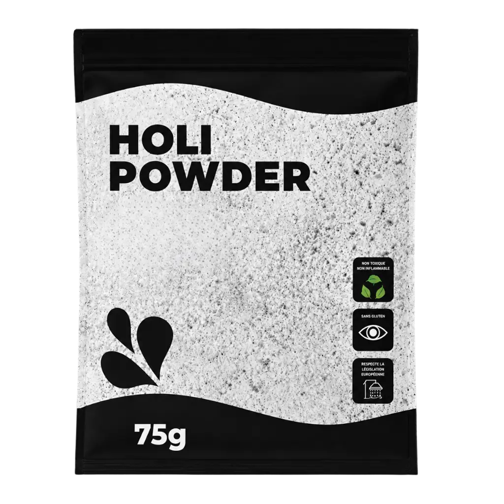Polvere Holi BIANCA - Confezione da 75 grammi