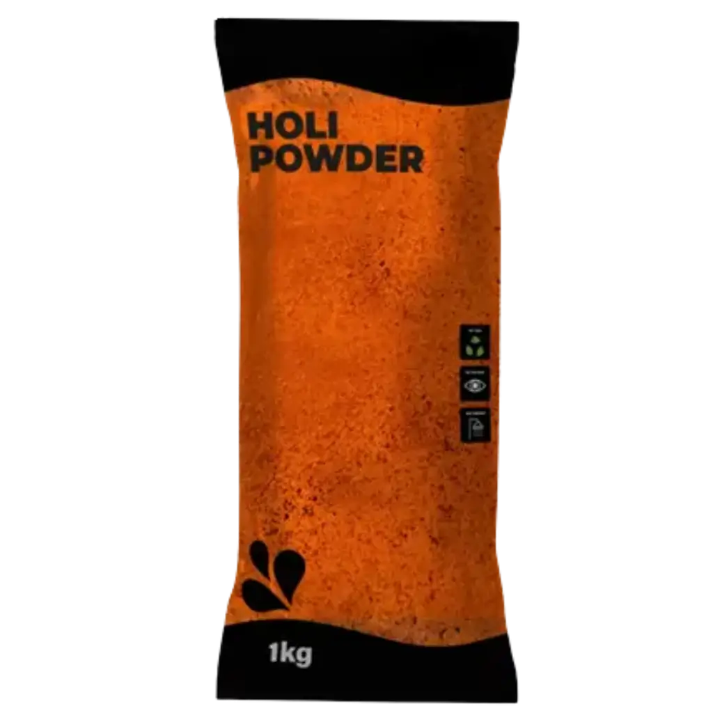 Polvere Holi arancione - Confezione da 1 kg