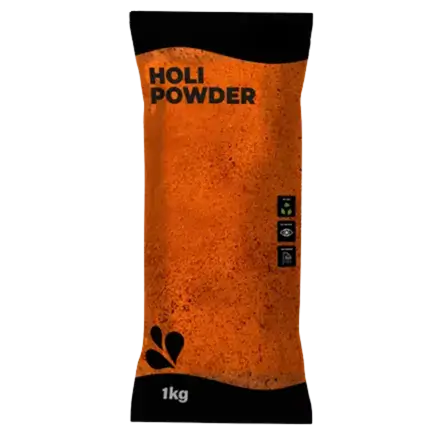 Polvere Holi arancione - Confezione da 1 kg
