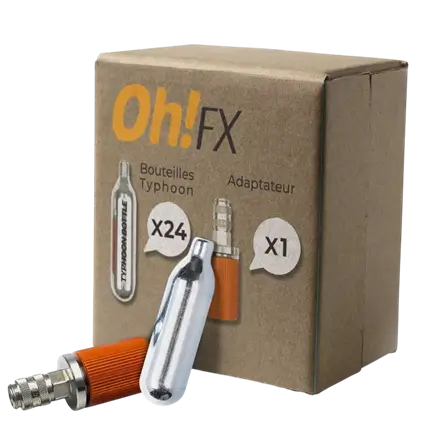 OhFx® Adattatore e bottiglie Typhoon per Typhoon Gun - Confezione da 24