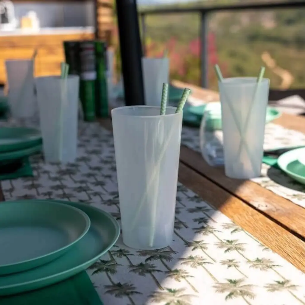 Confezione da 50 bicchieri Ecocup da 25 cl (33 cl a bordo pieno) riutilizzabili - Tipo Demi, Succhi, Bevande analcoliche