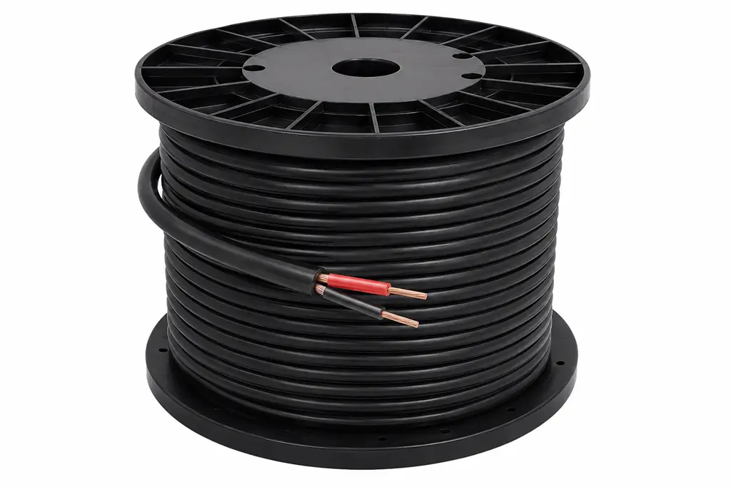 Bobina di cavo DMX da 100 metri, 6 mm, colore nero - 2 conduttori + schermatura