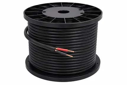 Bobina di cavo DMX da 100 metri, 6 mm, colore nero - 2 conduttori + schermatura