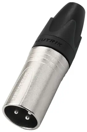Connettore XLR maschio, a 3 poli - Marchio Neutrik®