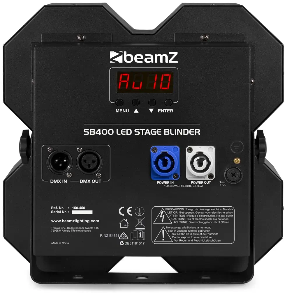Proiettore da palcoscenico 4 x LED COB da 50 W, bianco caldo - SB400 - beamZ