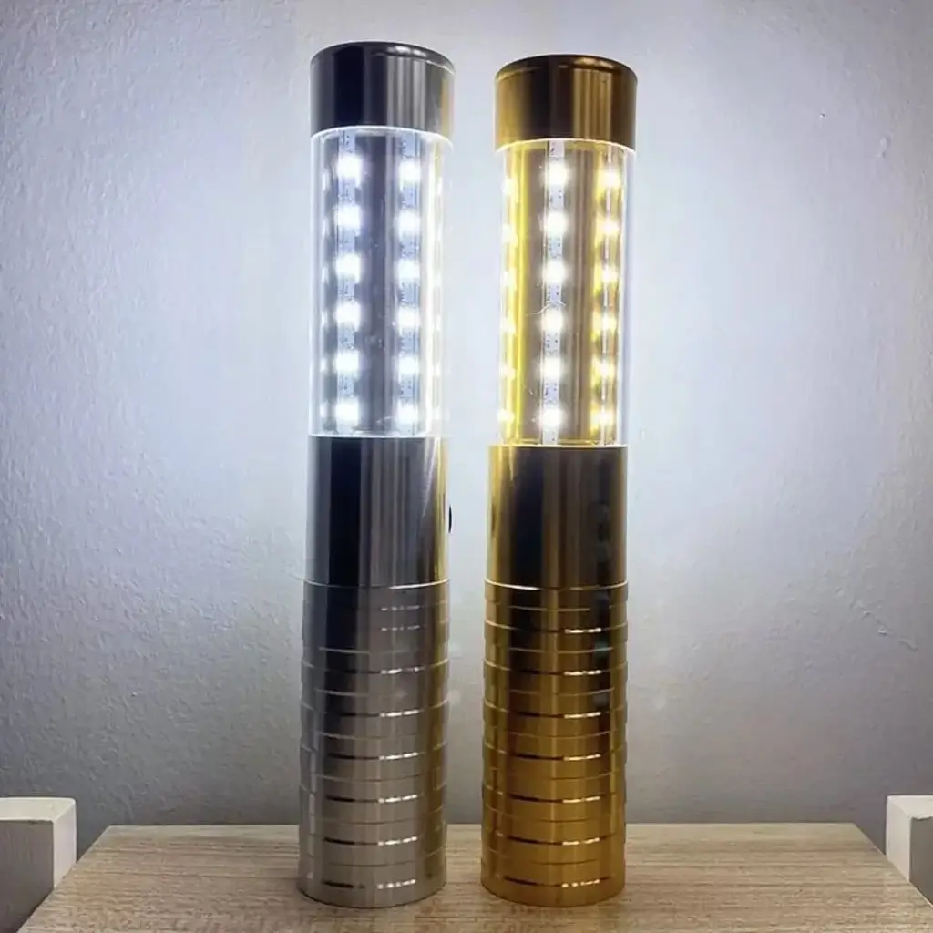 Set di 2 BASTONCINI LED A FORMA DI BOTTIGLIA V.I.P. ORO