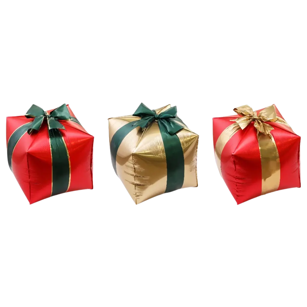 Set di 3 palloncini in alluminio per regali di Natale – Decorazioni natalizie