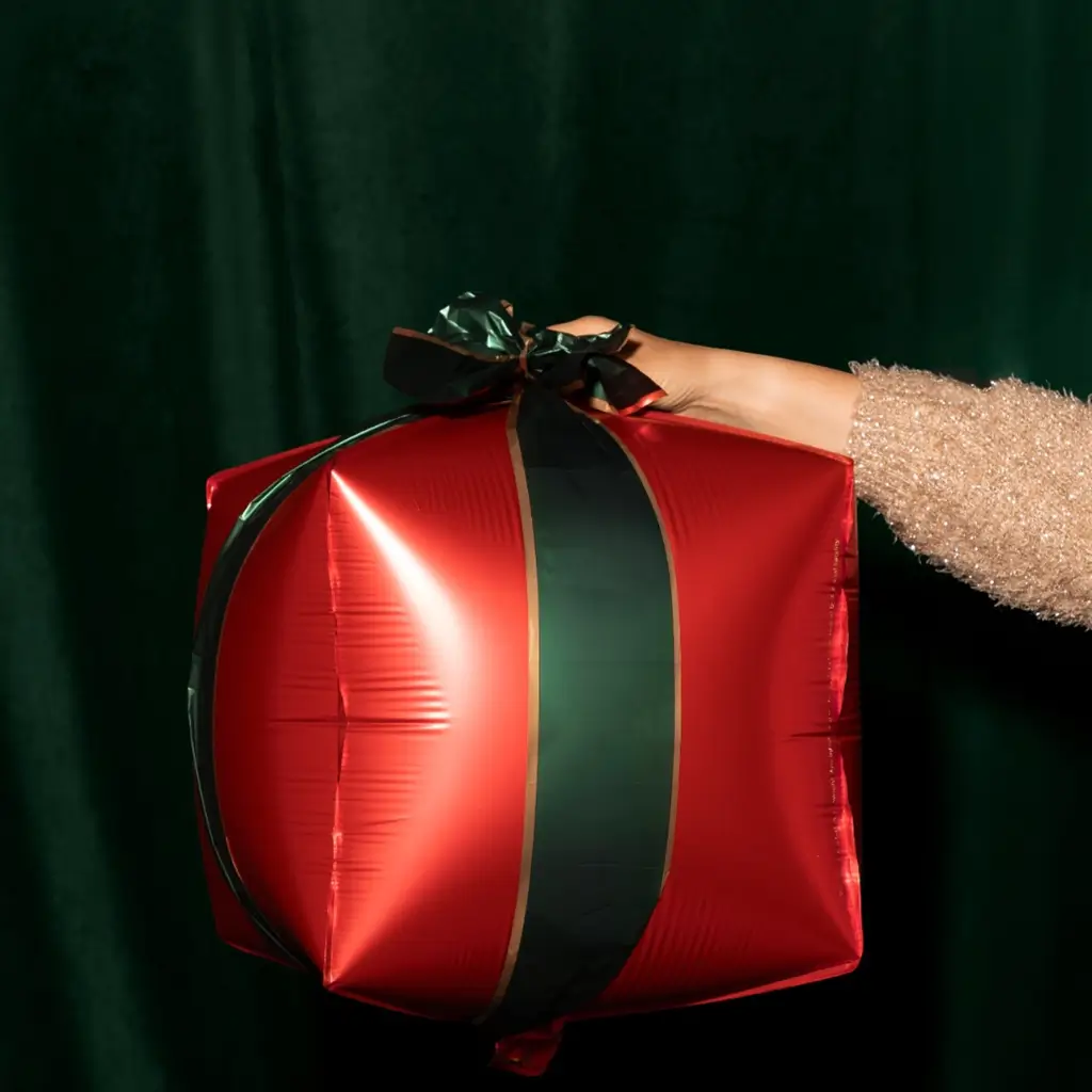 Set di 3 palloncini in alluminio per regali di Natale – Decorazioni natalizie