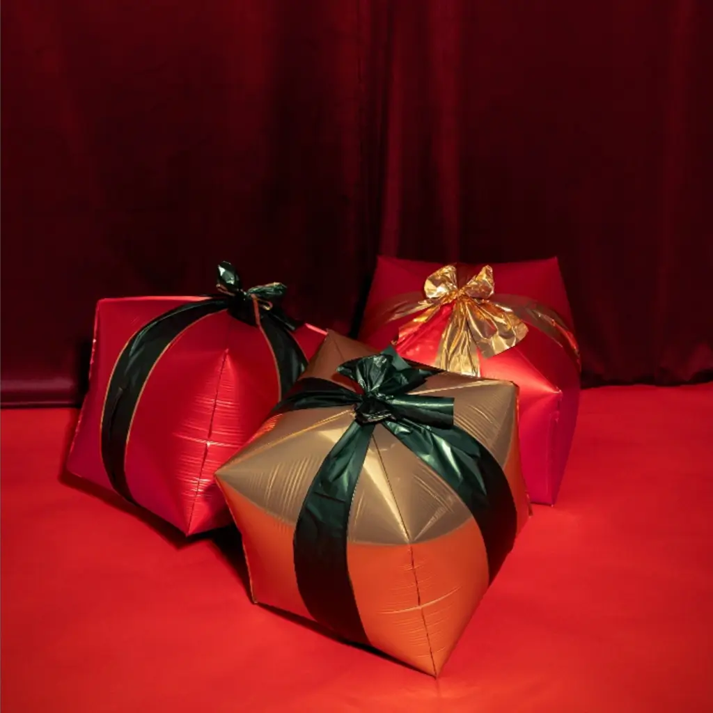 Set di 3 palloncini in alluminio per regali di Natale – Decorazioni natalizie