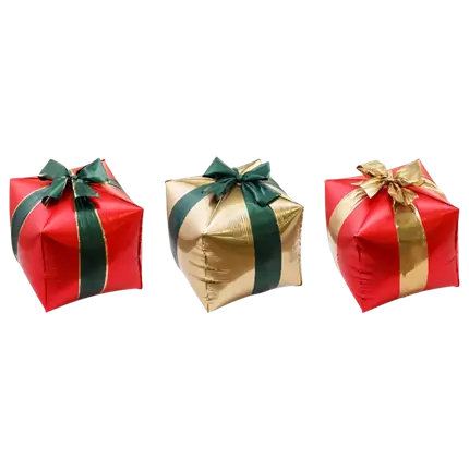 Set di 3 palloncini in alluminio per regali di Natale – Decorazioni natalizie