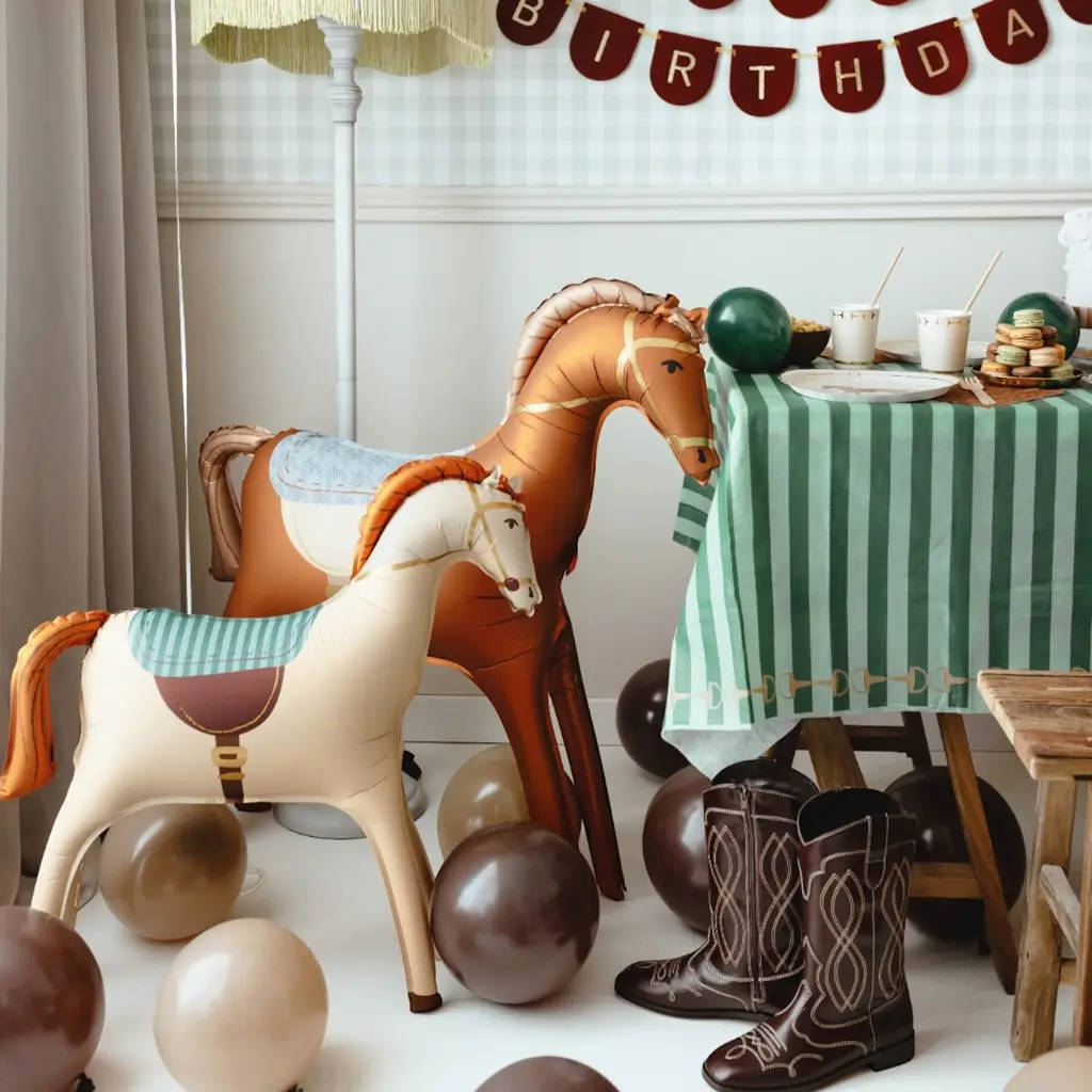 Palloncino gigante in alluminio a forma di cavallo 112 x 97 cm – Decorazione per compleanni