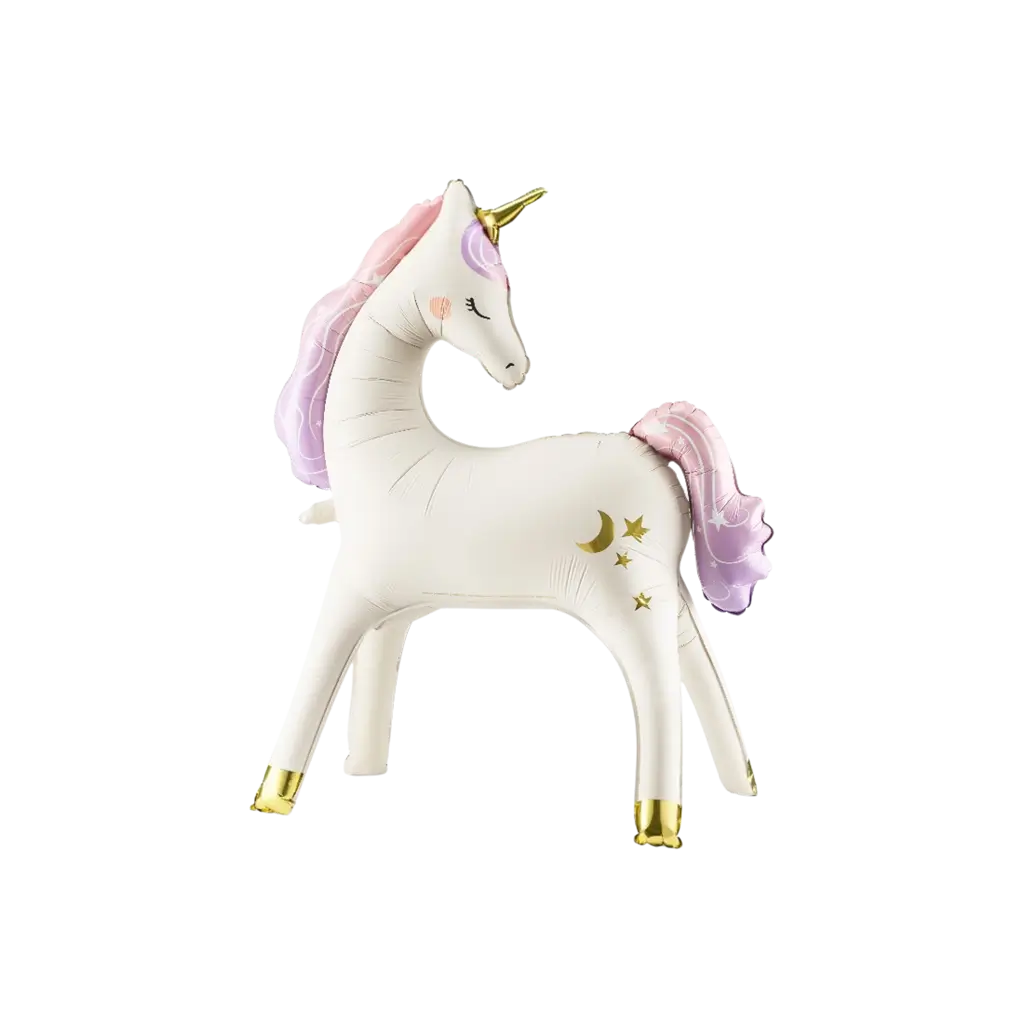 Palloncino gigante in alluminio a forma di unicorno 95 x 86 cm – Decorazioni per compleanni