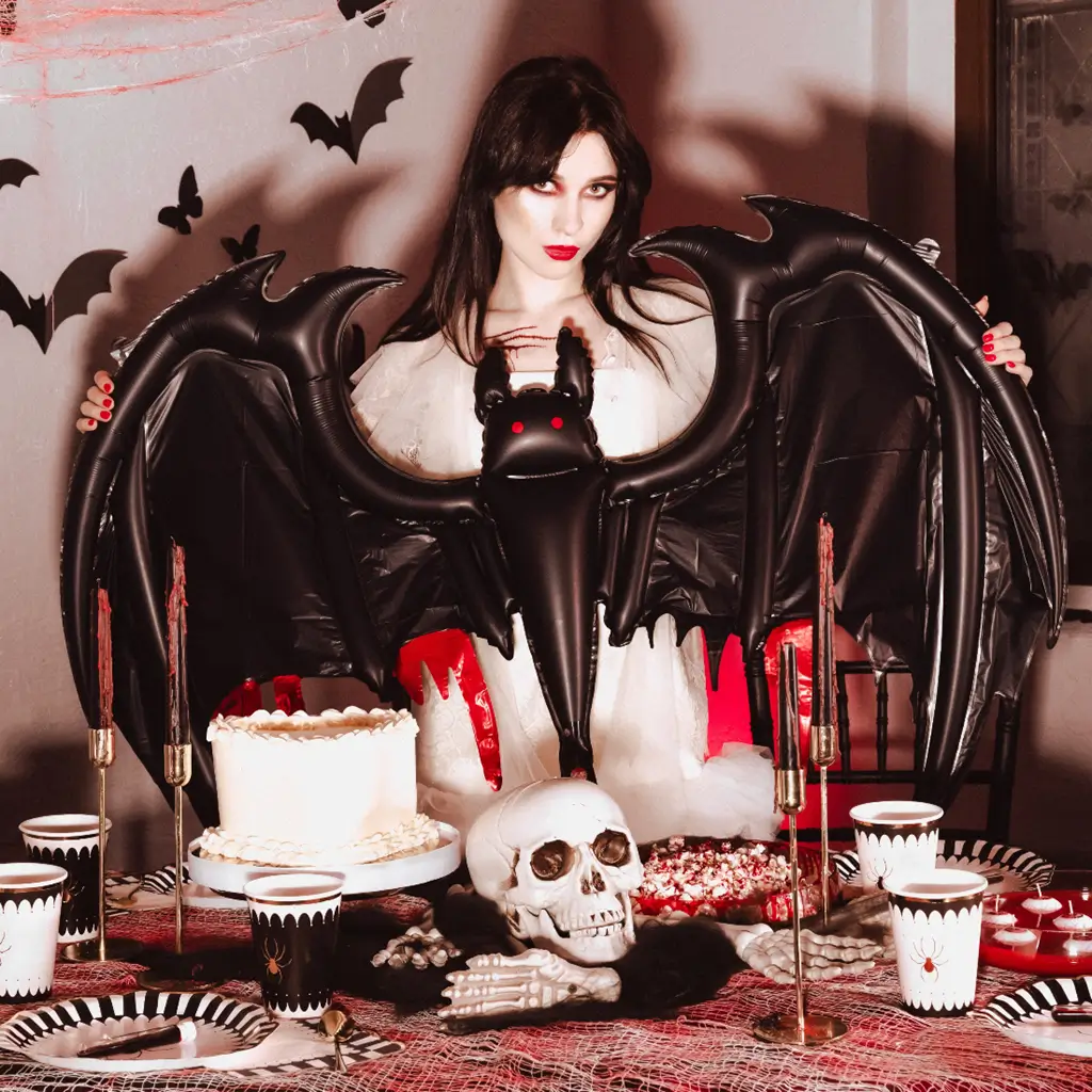 Palloncino in alluminio “Pipistrello gigante” 120 x 81 cm – Decorazioni di Halloween