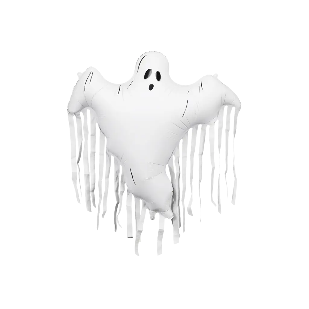 Palloncino in alluminio “Fantasma” con frange 93 x 86 cm – Decorazioni di Halloween