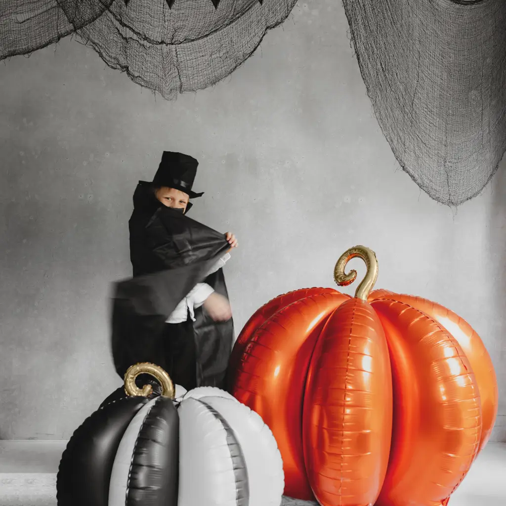 Palloncino in alluminio a forma di zucca 3D gigante 90 x 90 cm – Decorazione per Halloween