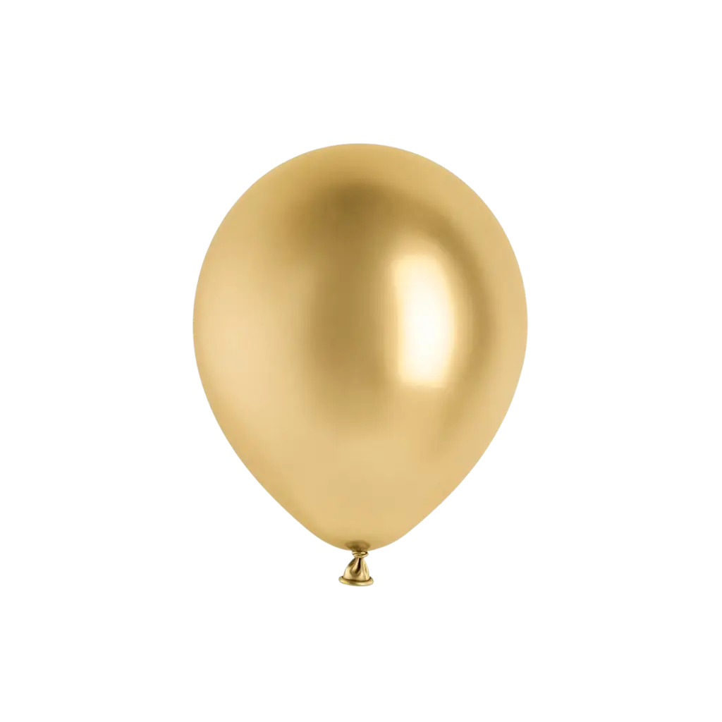 Confezione da 10 palloncini metallici dorati lucidi