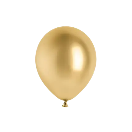 Confezione da 10 palloncini metallici dorati lucidi