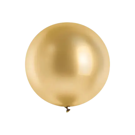 Pallone gigante in metallo lucido color oro, Ø 100 cm