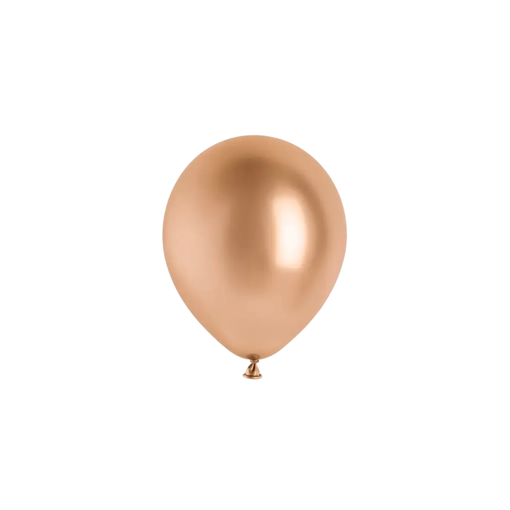 Confezione da 50 palloncini metallici lucidi color oro rosa, Ø 12 cm