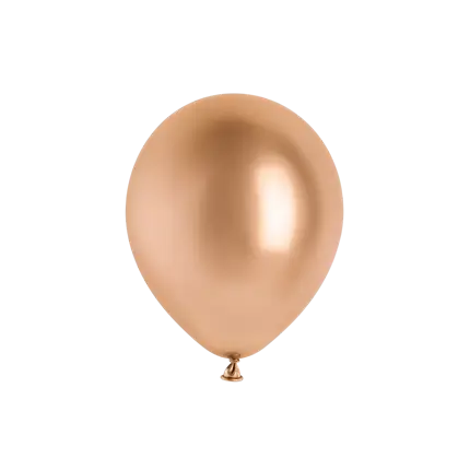 Confezione da 10 palloncini metallici lucidi color oro rosa