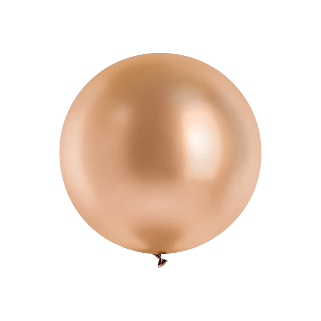 Palloncino gigante in metallo lucido oro rosa, Ø 100 cm