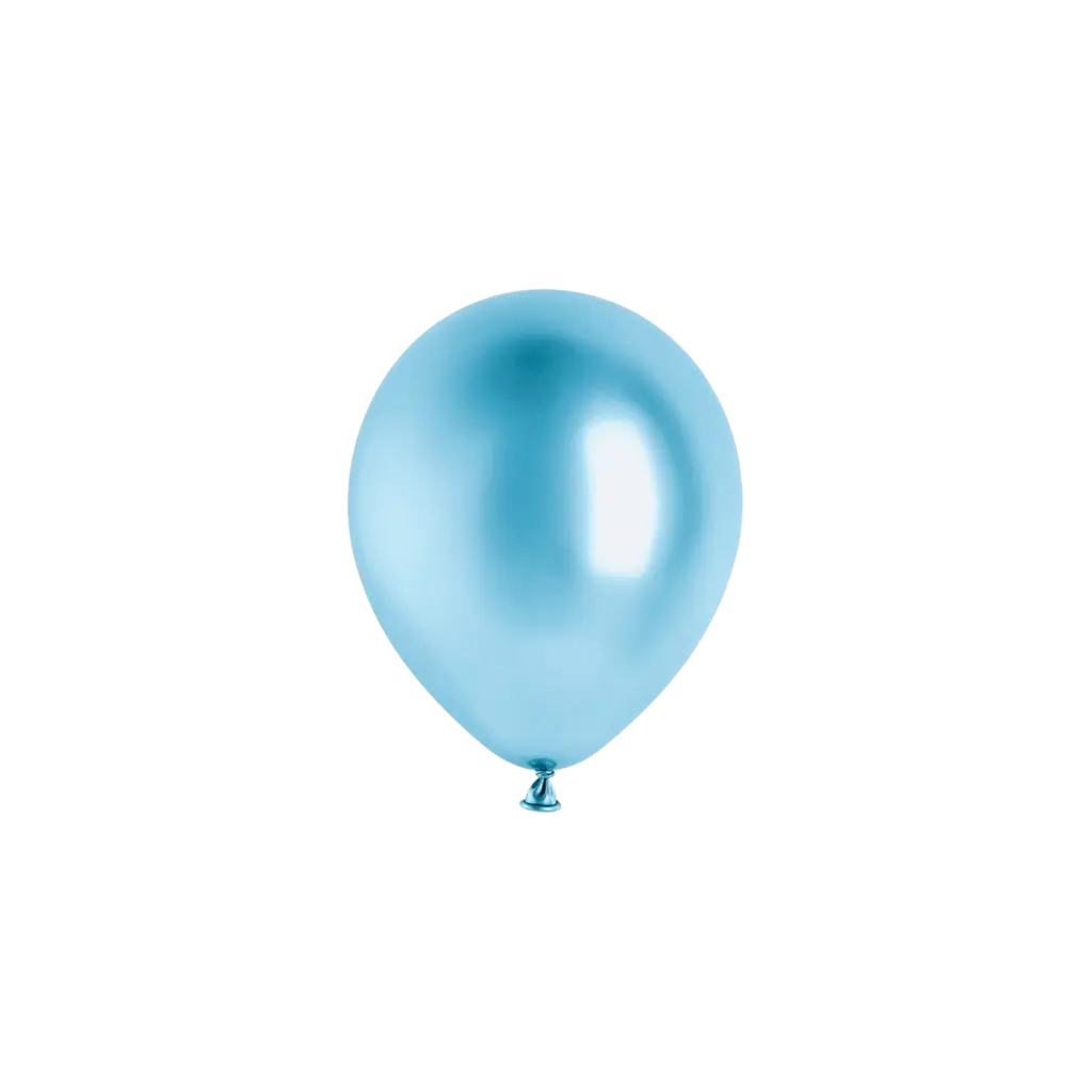 Confezione da 50 palloncini metallici lucidi blu, Ø 12 cm