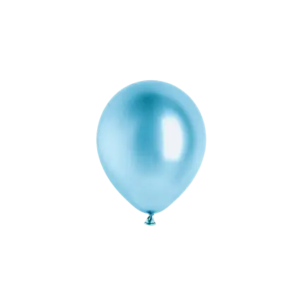 Confezione da 50 palloncini metallici lucidi blu, Ø 12 cm