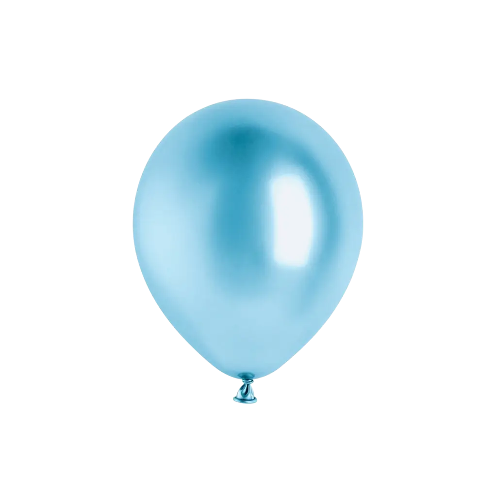 Confezione da 10 palloncini metallici lucidi blu