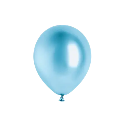 Confezione da 10 palloncini metallici lucidi blu