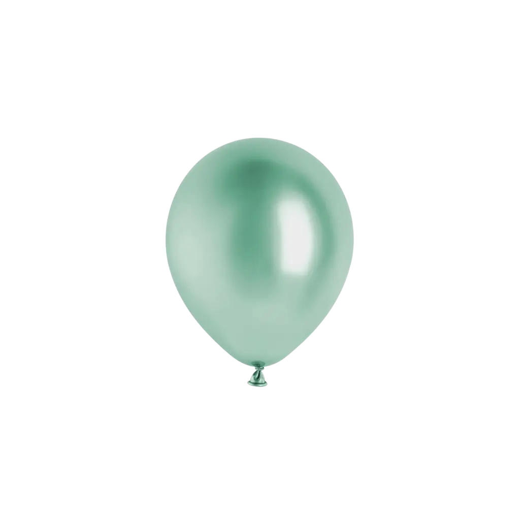 Confezione da 50 palloncini metallici lucidi verde bottiglia, Ø 12 cm