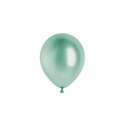 Confezione da 50 palloncini metallici lucidi verde bottiglia, Ø 12 cm